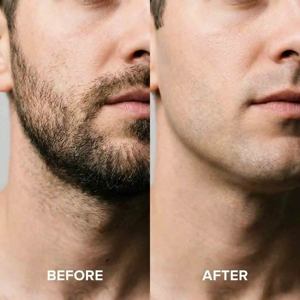 Experience the seamless ai beard remover technology that ensures natural edges blending perfectly with your skin tone, avoiding any harsh cut-out look for a realistic clean-shaven appearance in every photo you edit.