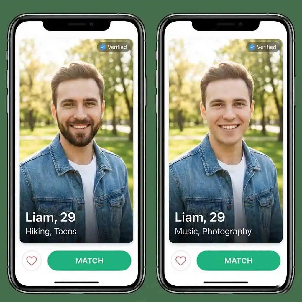 Enhance your dating profile by using our tool to remove beard from photo online free, allowing you to present a fresh and clean-shaven appearance that might attract more matches and gauge different reactions effortlessly.