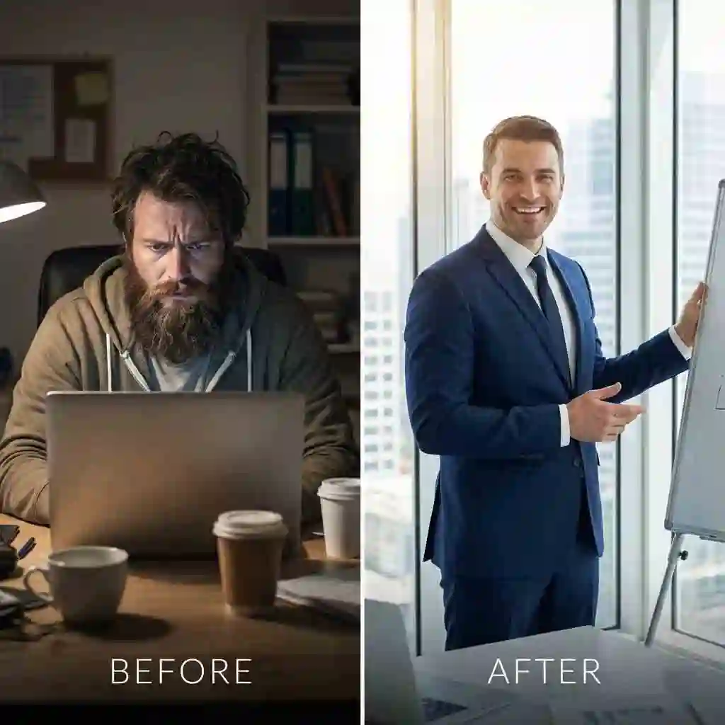 Real case study demonstrating choices informed by a beardless filter online free tool, producing believable clean-shaven outcomes that help evaluate professionalism before shaving.