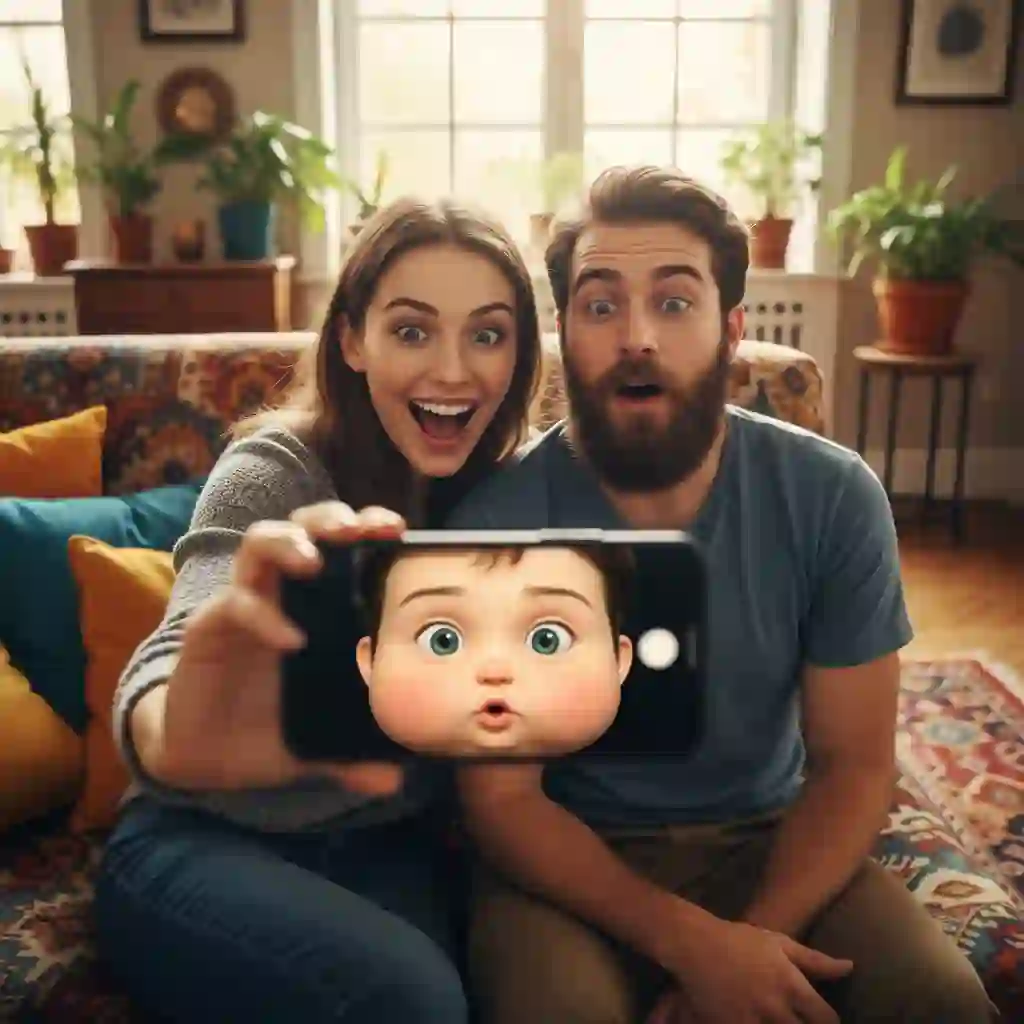 Friends reacting to the no beard filter trend, demonstrating social currency as authentic responses drive virality, inspire participation, and encourage users to test the clean shave effect across platforms.