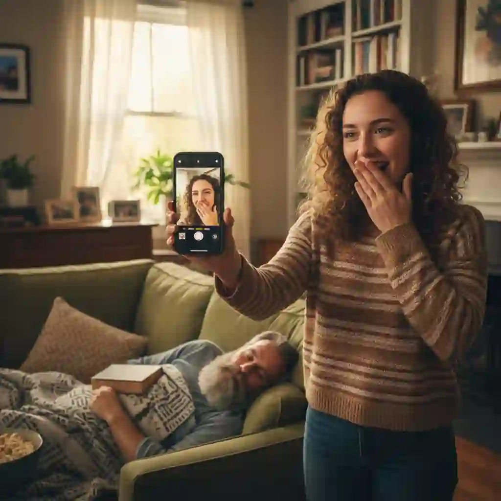 Hilarious reaction captured after applying the beardless filter instagram, highlighting surprise, laughter, and emotional impact that makes prank videos viral across Reels and TikTok with authentic clean-shave visuals.